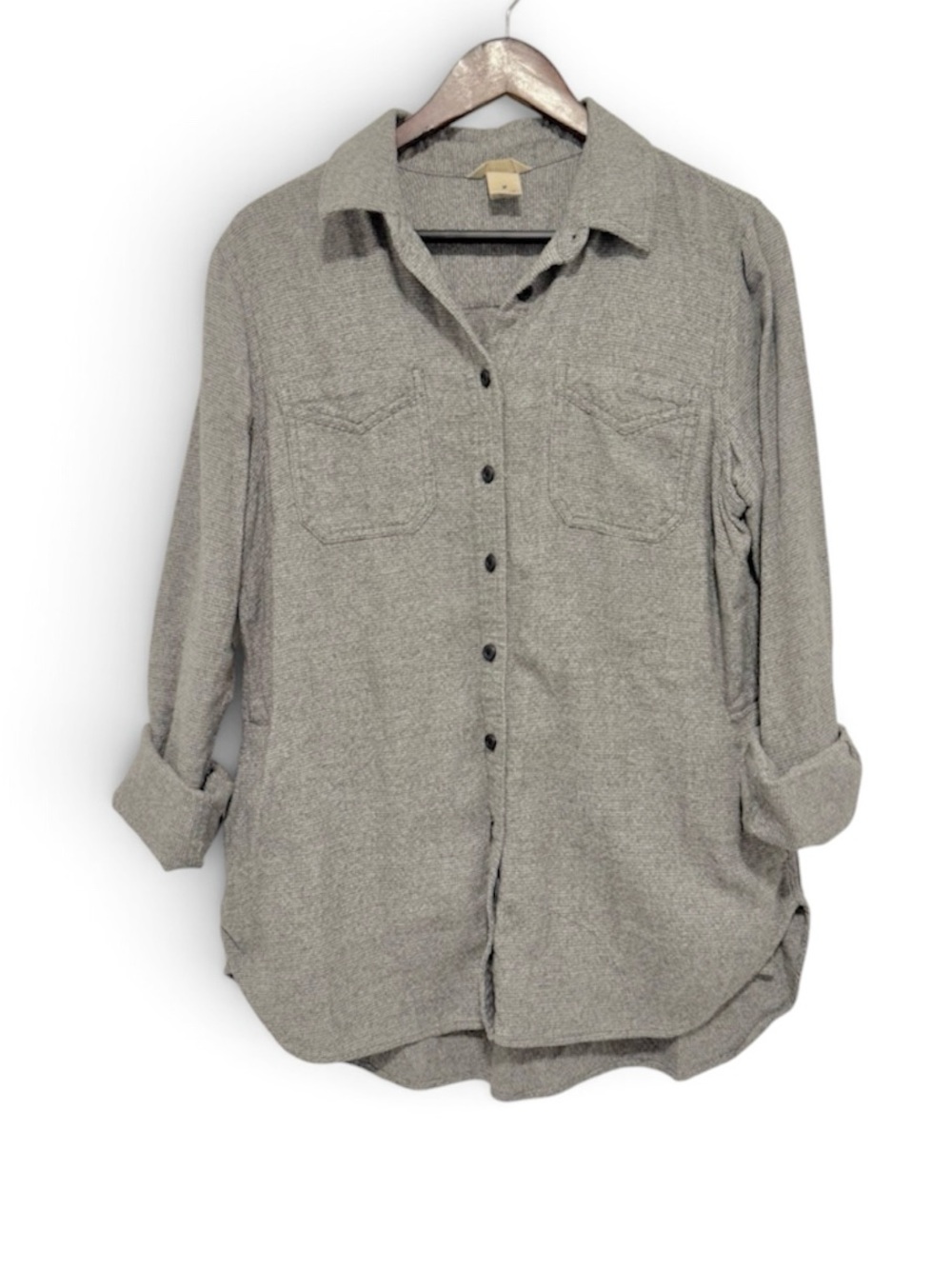 Duluth Trading Free Swingin' Flannel Shirt Hand Pockets Shammy Medium Women's